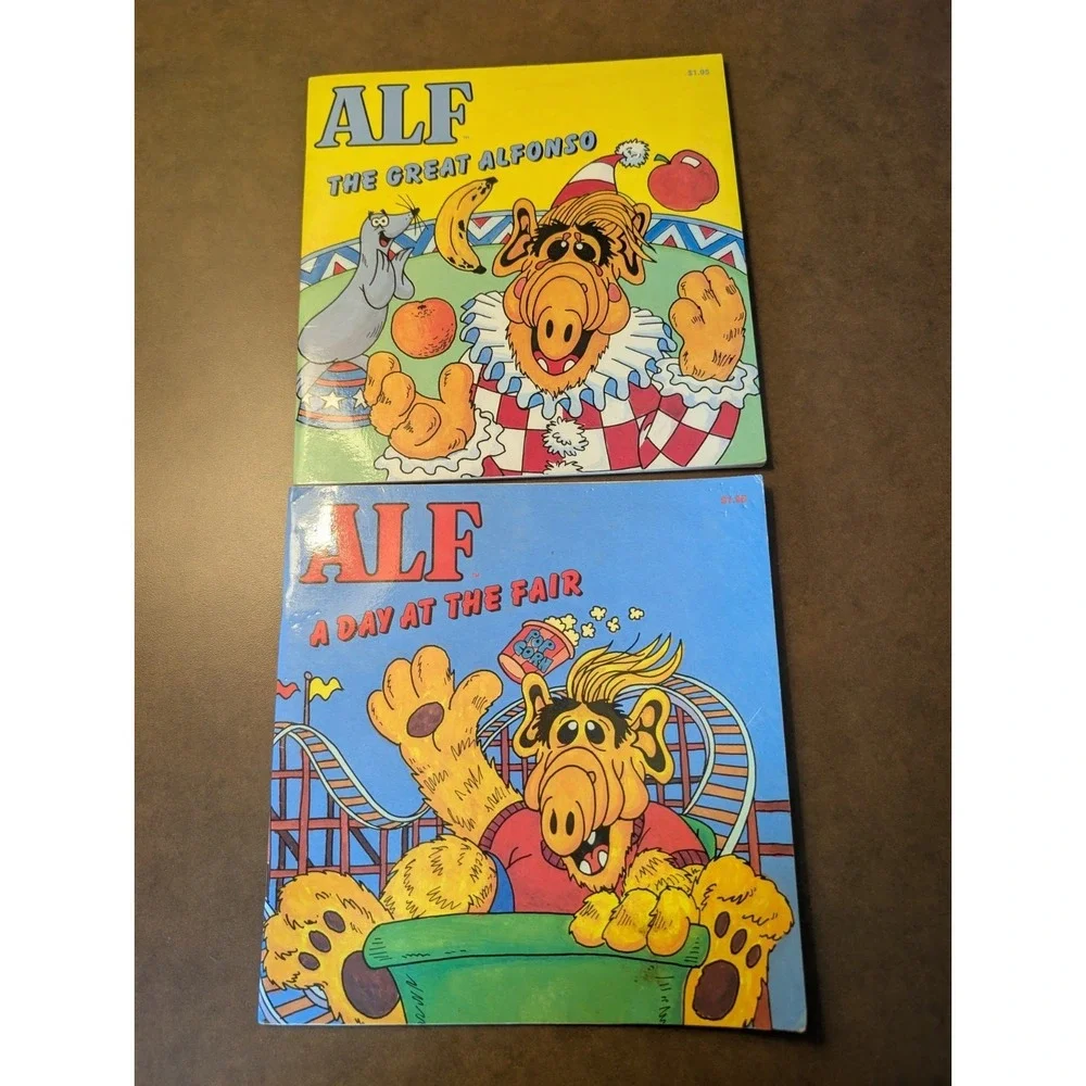 Vintage 1987 ALF Children's Books Lot of 2 A‎ Day at the Fair & Great Alfonso
